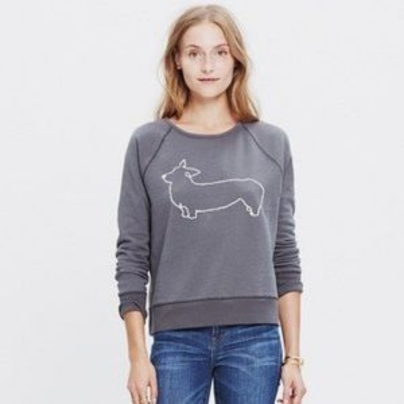 Madewell Tops - Madewell graphic Corgi sweatshirt